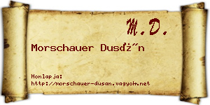 Morschauer Dusán névjegykártya